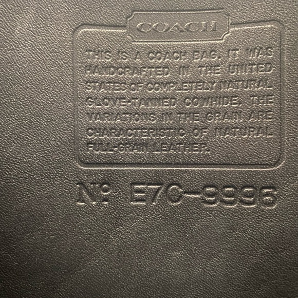 Vintage Coach Medium Frame Pouch 9996 with hangtag EUC - Picture 9 of 9